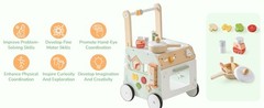 ROBOTIME Wooden Baby Walker Push Toy Spring Garden Activity Center 10M+ New