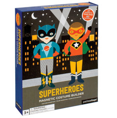 Petit Collage Dress-Up Magnetic Superheroes Eco Friendly Kids Play Set Unisex