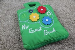 My Quiet Book Plush Infant Learning Activity Toy Skills Zip Toddler Green deMoca