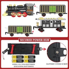 Train Set Train Toys for Boys with Smokes, Lights and Sound (ON/Off), Train
