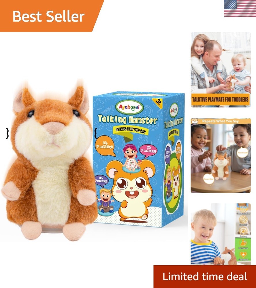 Toddler Toys Talking Hamster Repeats What You Say, Kids Toys for 2 3 4 5 6 7 …