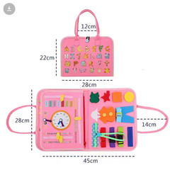 Montessori Busy Board Quiet Book Felt Activity Learning Toy for Toddlers