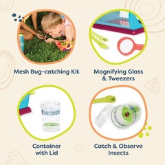 B. toys – Bug Bungalow Insect Catching Kit with Mesh Case, Medium, Multicolor
