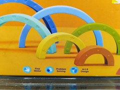 Gigglescape Silicone Rainbow Stacker 7 Piece Toy Set