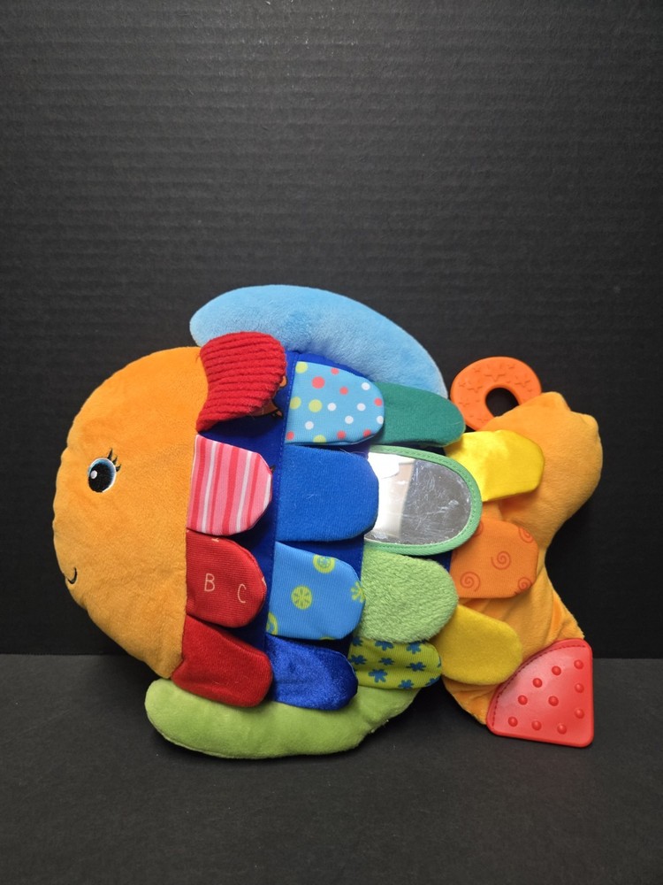Melissa & Doug K’s Kids FLIP FISH Plush Baby Sensory Learning Crinkle Toy – EUC