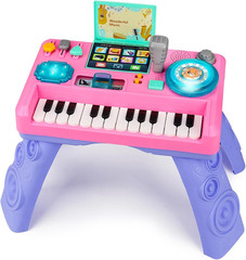 Baby DJ Table for Toddlers 1-3 with Music & Light, Musical Baby Piano Toys 6-9-1