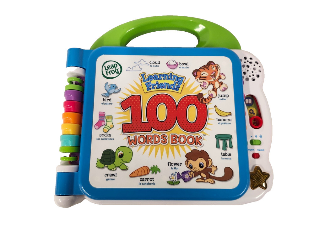 Leap Frog Learning Friends 100 Words Book Educational Toy English Spanish Works