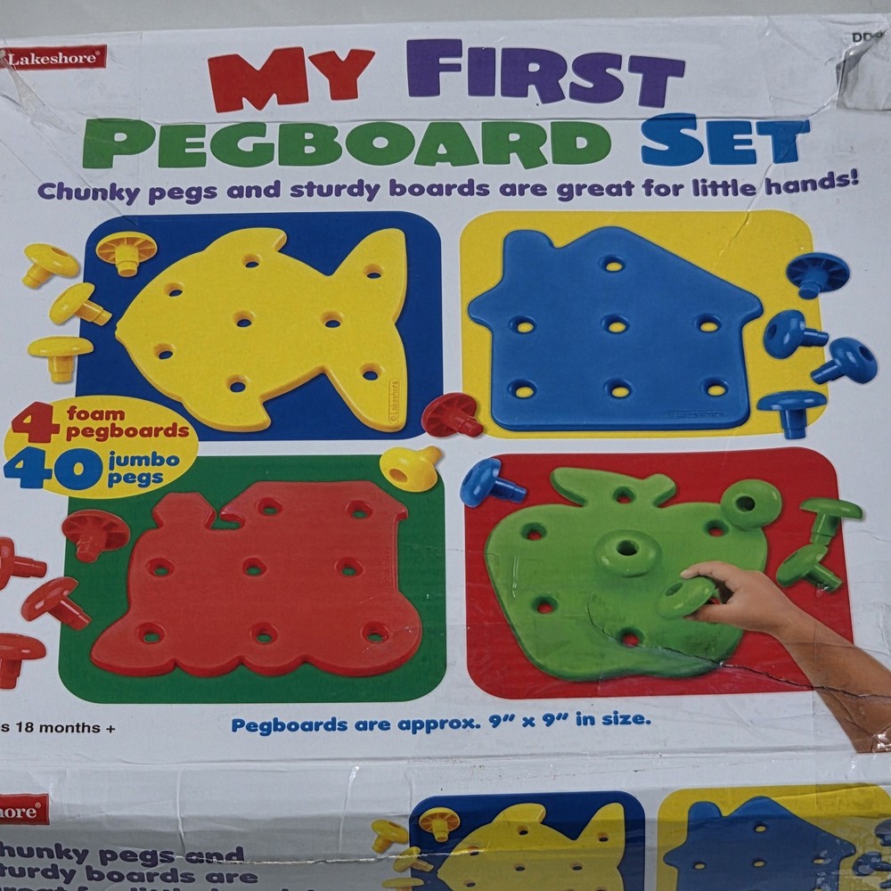 Lakeshore Learning My First Pegboard Set DD645 Complete Preowned Toddler Toy