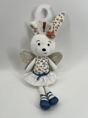 Bunny Fairy Wings Rainbow Rattle Sensory Toy Clip On Infant Soft Texture