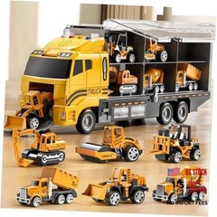 NIPLOOOW Toddler Boys Construction Truck Vehicle Toy Set Construction truck
