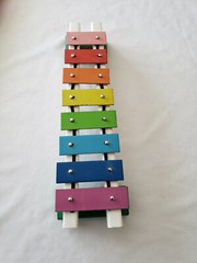 Xylophone Kids Music Toy Learning Play Educational  wooden bottom no mallet