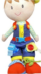 June Garden Dressy Friends Lucas 15.5” Educational Doll Zipper, Buckle, Laces