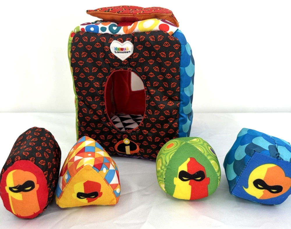 Lamaze Disney Incredibles 2 Soft Shape Sorter 4 Shapes Baby Developmental Toy