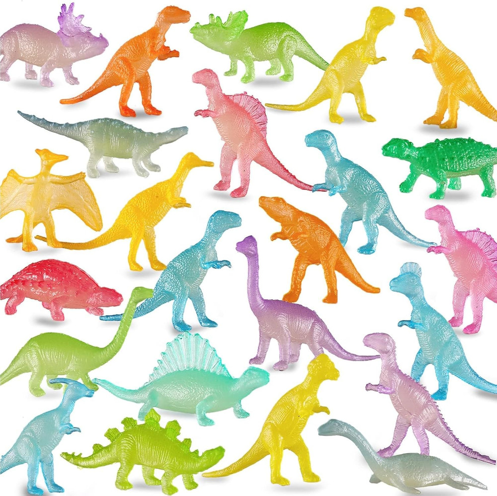 96 Piece Dinosaur Toys for Kids(24 Style), Mini Dinosaur Figure Set | Assorted