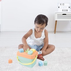 : Shape Sorter – Bucket – 7pc Sort & Play Toy, 5 Shape Blocks & Matching Cuto…