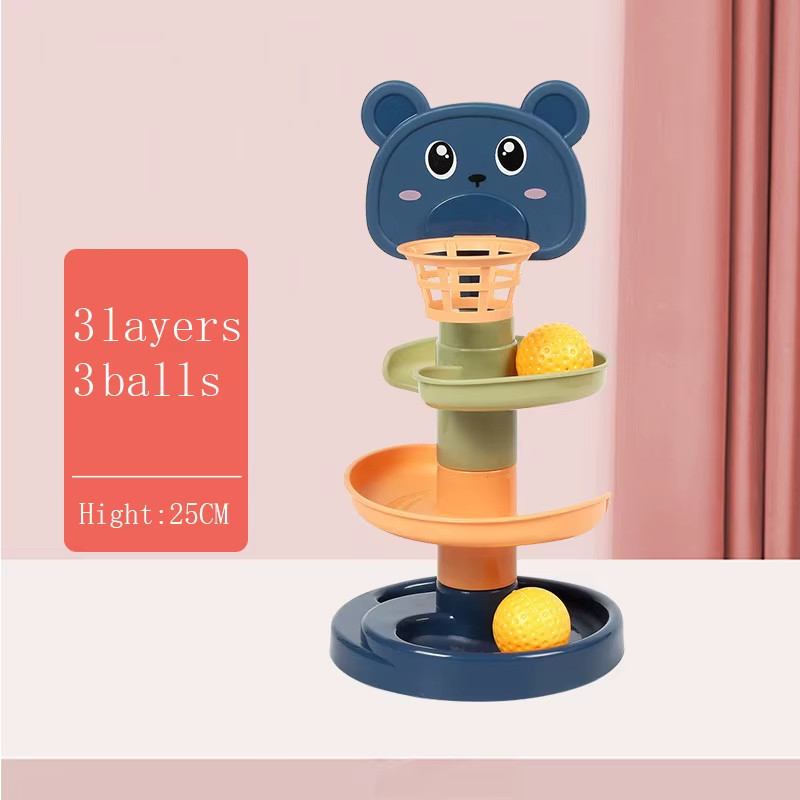 Montessori Ball Drop Toy Baby Stacking Tower Educational Toddler Learning Toy