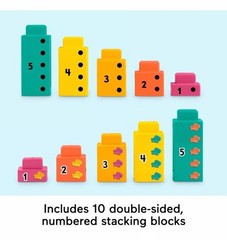 Fisher Price Adding Alligator Preschool Educational Toy with Stacking Blocks