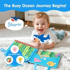 Interactive Montessori Ocean Busy Board for Toddlers: Travel-Friendly Gift