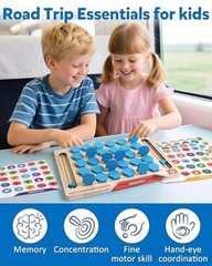 Memory Matching Game, Wooden Board Travel Toy with Memory Cards, Essential