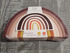 Lelolo by ANPEI Silicone Stacking Toy, Rainbow Baby Toddler Large Warm Color NEW