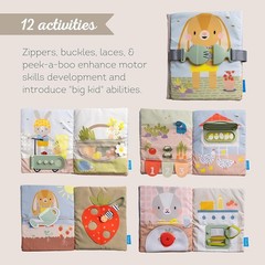 Busy Book for Toddlers 1-3 – Montessori Activity Book with 12 Sensory Learnin…