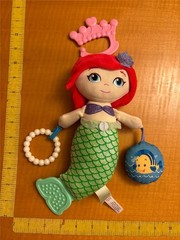 2021 Kids Preferred Disney Baby Ariel The Little Mermaid Rattle Link Plush Lovey
