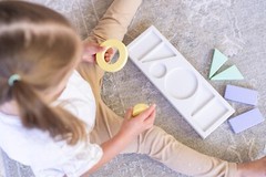 Wooden Shape Puzzle – Montessori Shape Sorter Toy & Color Sorting Toy for Kid