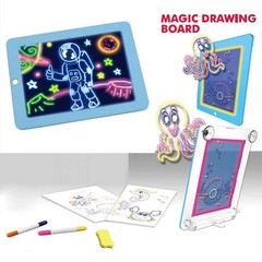 Chomunce 3D Luminous Drawing Board Magic Pad LED Light Up Glow Multi Flash Mode