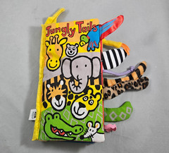Jellycat Jungly Tails Fabric Soft Book Crinkle Baby Book Safari Animals Sensory