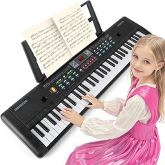 61 Keys Kid Keyboard Piano Toy Toddler Electronic Pianos with Microphone