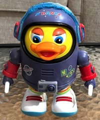 LED Light Up Dancing Space Duck Toy With Music Auto Moving For Kids Party