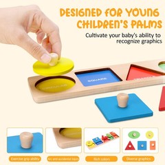 Jumbo Knob Wooden Shape Puzzles for Toddlers | Montessori Sorting Toys
