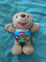 Vtech Happy Lights Bear 8″ Plush Teddy Interactive Baby Music Toy- WORKS