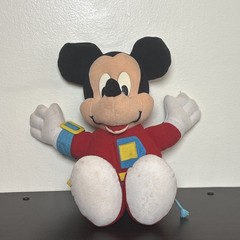 Mickey Mouse Learn to Dress Me Plush Vintage 15”Zip Button Tie 1993