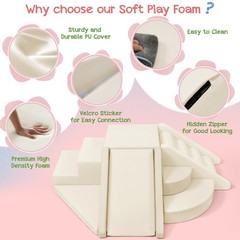 9-Piece Kids Climb & Crawl Soft Foam, Block Activity Play Set for Child