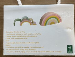 Charlie & Aria Silicone Rainbow Stacker Toy BPA And Phthalate Free New