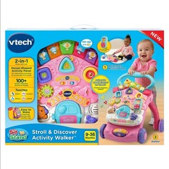 VTech Stroll & Discover Activity Walker – Pink with Accessories, Baby and Toddle
