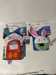 lot Of 2 Ms. Rachel Emotions Affirmations & Soft Bunny Rattle 3-18 Months New