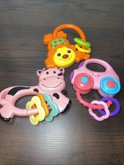 Baby Rattles Toys Baby Girl 3 Piece 2 Light Up and Make Sounds with Music