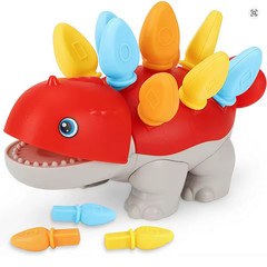 Toddler Dinosaur Shape Sorter Toy Montessori Color Peg Fine Motor Skills Puzzle