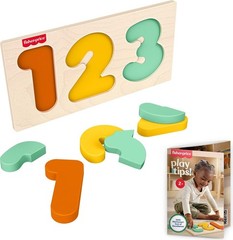 Fisher-Price Wood Montessori 1-2-3 Puzzle Toy for Toddlers Ages 2+