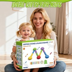 Balance Beams Stepping Stones for Kids, Obstacle Courses Sensory Toys for Tod…