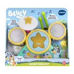 VTech Bluey Hooray Drum Set with Accessories Interactive Lights Kids Toy NEW