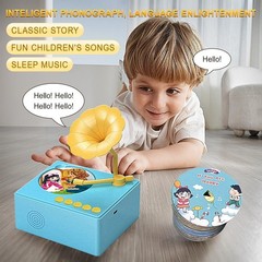 Toddler Phonograph with 96 Music Learning Cards, Educational Gift