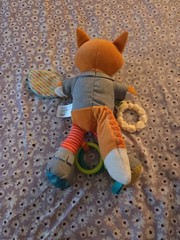 Infantino Playtime 10″ Plush Fox Sensory Activity Toy Rattle Crinkle Teether