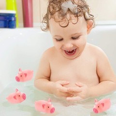 HAKACC 20 PCS Mini Squishies Pig Bath 1.5×1.5×2.5 Inch (Pack of 20), Pink
