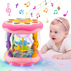 Baby Musical Light up Toys 0-6 Months Tummy Time Ocean Projector Rotating Infant