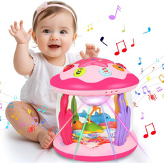 Baby Girl Toys 6-12 Months: Babies Ocean Rotating Light up Musical Toys 12-18 Mo