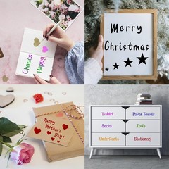 Small Letter Stencils for Painting-36 Pcs 1/4, 1/2, 3/4, 1, 5/4 Inch Reusable…