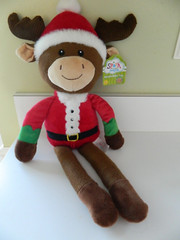 Spark Create Imagine Moose Reindeer Christmas Plush Baby Rattle Holiday Toy 19”